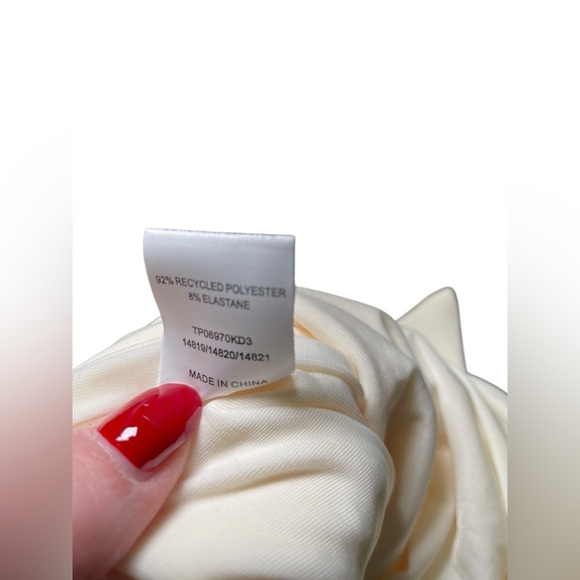 Meshki Federica Ivory Slinky Asymmetrical Halter Neck Top XXL NWT - Picture 7 of 8